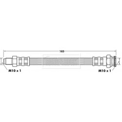 Brake Hose Pipe BORG & BECK BBH6649 OE Ref 46786435