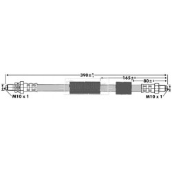 Brake Hose Pipe BORG & BECK BBH6661 OE Ref 1049324