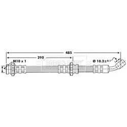 Brake Hose Pipe BORG & BECK BBH6674 OE Ref 462105F002