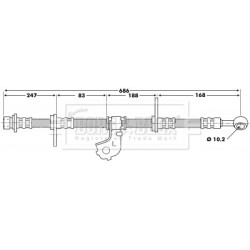 Brake Hose Pipe BORG & BECK BBH6697 OE Ref 46411-ST3-E02