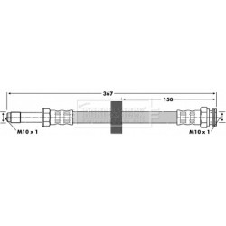 Brake Hose Pipe BORG & BECK BBH6700 OE Ref 6U0 611 701B BORG & BECK