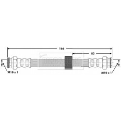 Brake Hose Pipe BORG & BECK BBH6707 OE Ref 6N0 611 775 A