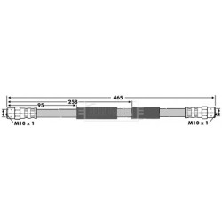 Brake Hose Pipe BORG & BECK BBH6709 OE Ref 291 611 775