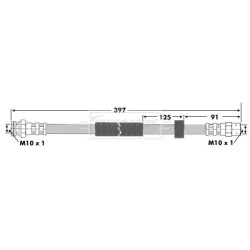 Brake Hose Pipe BORG & BECK BBH6711 OE Ref 94VW2282AD
