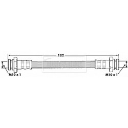 Brake Hose Pipe BORG & BECK BBH6712 OE Ref MN116498