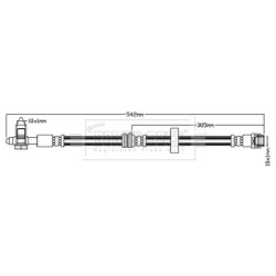 Brake Hose Pipe BORG & BECK BBH6722 OE Ref 8Z0 611 707 C