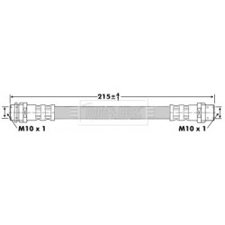 Brake Hose Pipe BORG & BECK BBH6723 OE Ref 8Z0 611 775 A