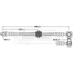 Brake Hose Pipe BORG & BECK BBH6725 OE Ref 3430 6760 221