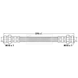 Brake Hose Pipe BORG & BECK BBH6728 OE Ref D06243810B BORG & BECK