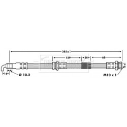 Brake Hose Pipe BORG & BECK BBH6729 OE Ref B25D43980A