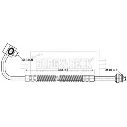 Brake Hose Pipe BORG & BECK BBH6732 OE Ref 0K01143830C