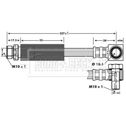 Brake Hose Pipe BORG & BECK BBH6737 OE Ref 1051093