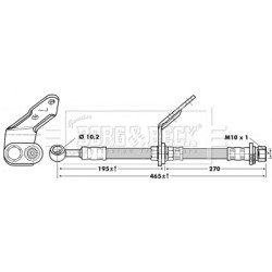 Brake Hose Pipe BORG & BECK BBH6741 OE Ref 46411S1AE01
