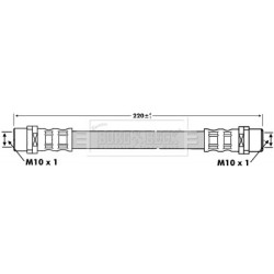 Brake Hose Pipe BORG & BECK BBH6748 OE Ref 9191263