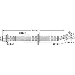 Brake Hose Pipe BORG & BECK BBH6750 OE Ref 9008094060
