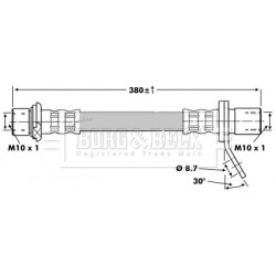 Brake Hose Pipe BORG & BECK BBH6752 OE Ref 9008094066 BORG & BECK