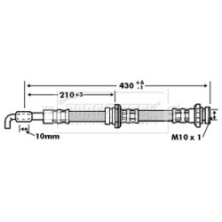 Brake Hose Pipe BORG & BECK BBH6756 OE Ref 97124879