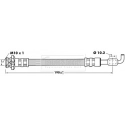 Brake Hose Pipe BORG & BECK BBH6757 OE Ref 97124878