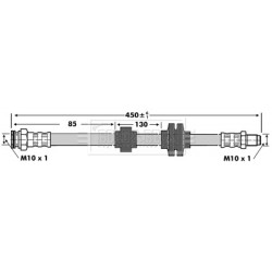 Brake Hose Pipe BORG & BECK BBH6759 OE Ref 60651567