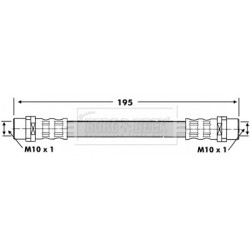 Brake Hose Pipe BORG & BECK BBH6760 OE Ref 4B0 611 775