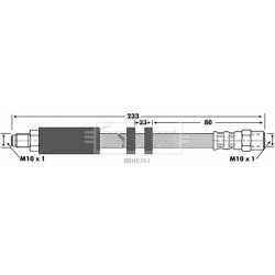 Brake Hose Pipe BORG & BECK BBH6761 OE Ref 4A0 611 775 BORG & BECK