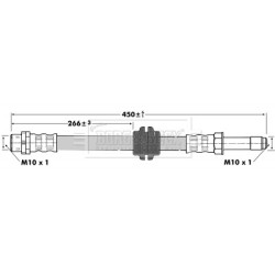 Brake Hose Pipe BORG & BECK BBH6762 OE Ref 34321165587