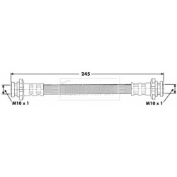 Brake Hose Pipe BORG & BECK BBH6772 OE Ref 96528011
