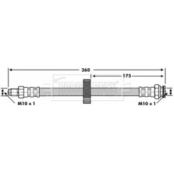 Brake Hose Pipe BORG & BECK BBH6775 OE Ref 4806.72