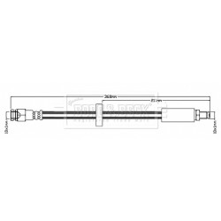Brake Hose Pipe BORG & BECK BBH6776 OE Ref 4816.33