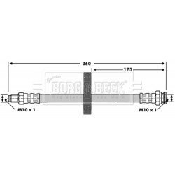 Brake Hose Pipe BORG & BECK BBH6777 OE Ref 4806.73 BORG & BECK