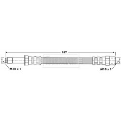 Brake Hose Pipe BORG & BECK BBH6780 OE Ref 7328444
