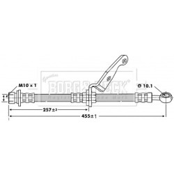 Brake Hose Pipe BORG & BECK BBH6783 OE Ref 01465S10010