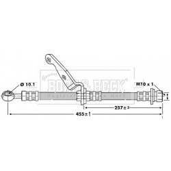Brake Hose Pipe BORG & BECK BBH6784 OE Ref 01464S10010