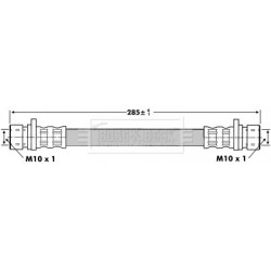Brake Hose Pipe BORG & BECK BBH6785 OE Ref 01466S50000