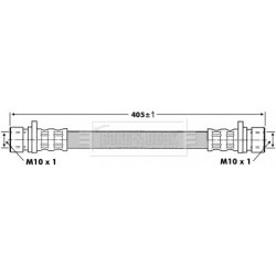 Brake Hose Pipe BORG & BECK BBH6787 OE Ref 01466S2H000