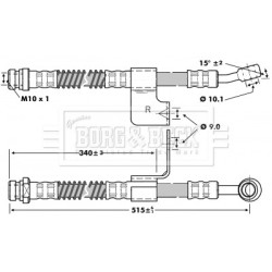 Brake Hose Pipe BORG & BECK BBH6800 OE Ref 5873229020