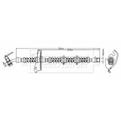 Brake Hose Pipe BORG & BECK BBH6802 OE Ref SHB101180