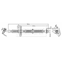 Brake Hose Pipe BORG & BECK BBH6803 OE Ref SHB101190