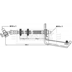 Brake Hose Pipe BORG & BECK BBH6805 OE Ref SHB101200