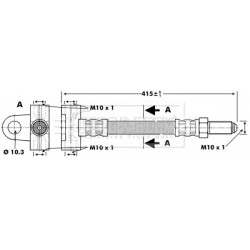 Brake Hose Pipe BORG & BECK BBH6806 OE Ref MEL50927L