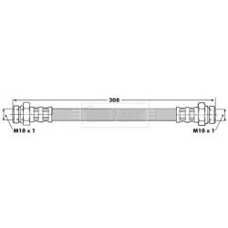 Brake Hose Pipe BORG & BECK BBH6807 OE Ref BC1D43810