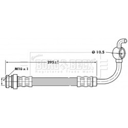 Brake Hose Pipe BORG & BECK BBH6808 OE Ref NA0143990A BORG & BECK