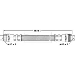 Brake Hose Pipe BORG & BECK BBH6811 OE Ref 168 428 02 35