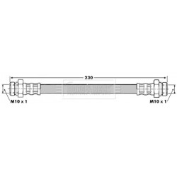 Brake Hose Pipe BORG & BECK BBH6815 OE Ref MR910915 BORG & BECK