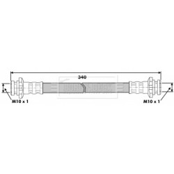 Brake Hose Pipe BORG & BECK BBH6823 OE Ref 4621006R00