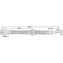 Brake Hose Pipe BORG & BECK BBH6824 OE Ref 4700362