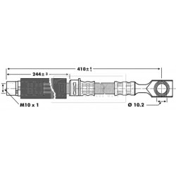 Brake Hose Pipe BORG & BECK BBH6826 OE Ref 90498319 BORG & BECK