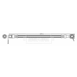 Brake Hose Pipe BORG & BECK BBH6828 OE Ref 90498331