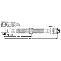 Brake Hose Pipe BORG & BECK BBH6829 OE Ref 562042