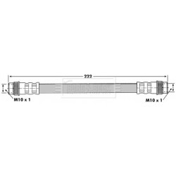 Brake Hose Pipe BORG & BECK BBH6832 OE Ref 4806.94